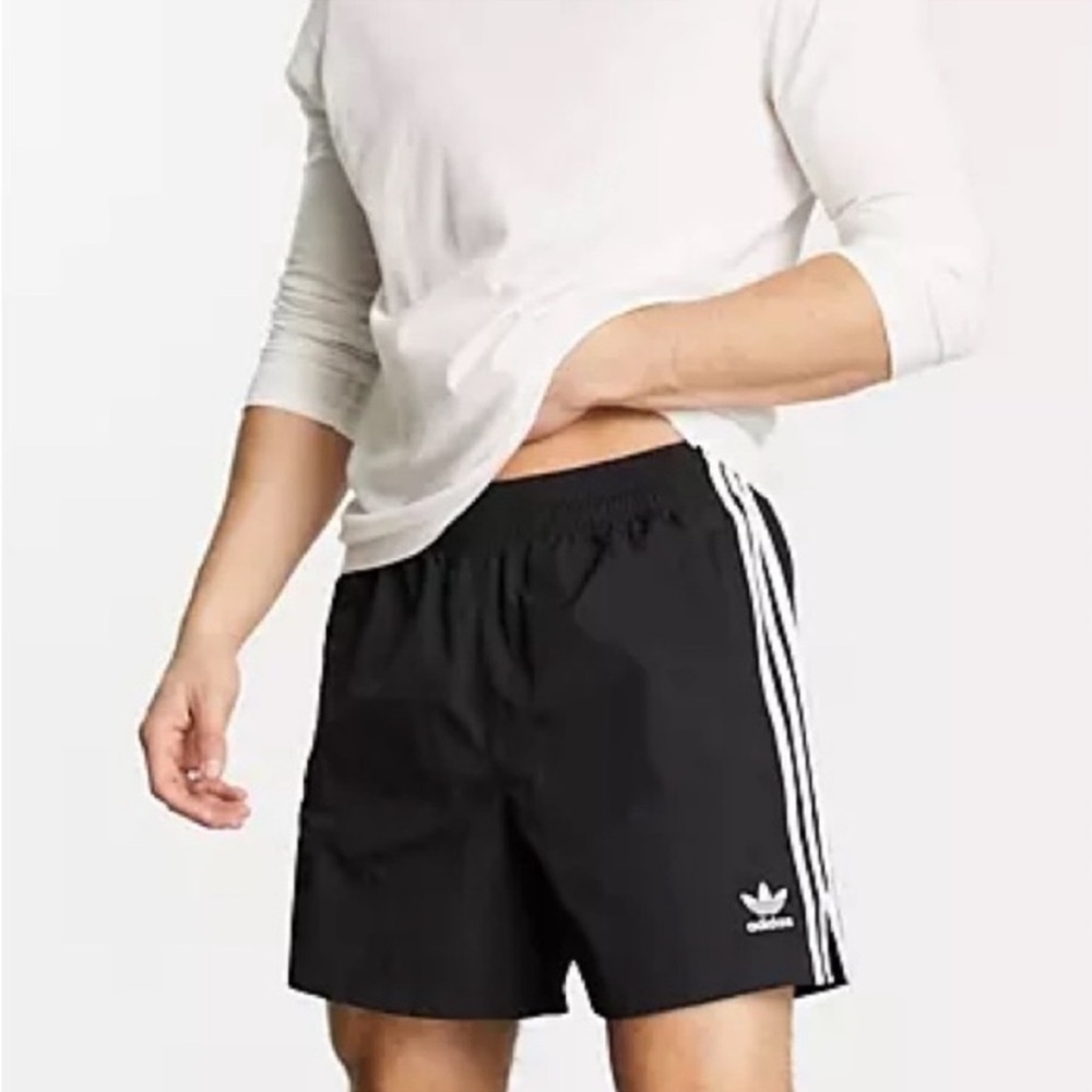 EUC Adidas Men's Black Performance Shorts - 3 Stripes Size Small